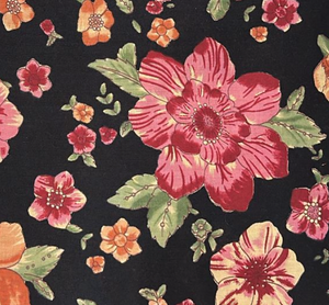Audrey Dress — Black Flowers